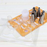 MMRM 6-Piece Pastry Tube and Tips Set DIY Pastry Tubes Cookies Making Nozzle N4