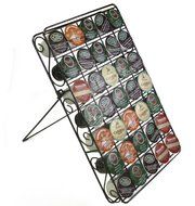 35 K-Cup Coffee Pod Stand Holder, Hammered Black Scroll Design N2