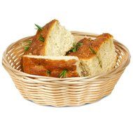 Tablecraft (1177W) 7&rdquo; Round Natural Woven Basket [Set of 12] N2