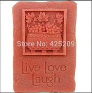 Pinkie Tm LIVE LOVE LAUGH Silicone Handmade Soap Mold ,DIY Molds,candle molds,silica gel mould,silicon moulds... N5