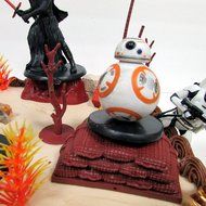 STAR WARS Jakku Planet Themed 20 Piece Birthday Cake Topper Featuring 6 Star Wars Figures and Decorative Themed... N2