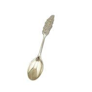Retro Creative Coffee Scoops Stirring Spoon Sugar Spoon Tea Spoon with Fruit Fork Set of 6 (Silver) N31