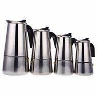 Stainless Steel Mocha Espresso Latte Stovetop Filter Moka Coffee Maker Coffee Pot Percolator Tools Easy Clean... N6