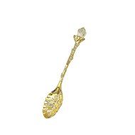 Retro Creative Coffee Scoops Stirring Spoon Sugar Spoon Tea Spoon with Fruit Fork Set of 6 (Silver) N35