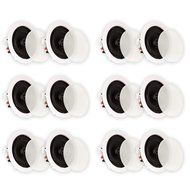 Theater Solutions 6 Pairs New 5.25" In Ceiling Home Theater Round Speakers 2400 Watts 6TS50C