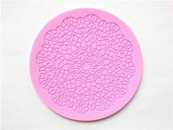 Wocuz W0290 Round Lace Pattern Decorating Candy Making Silicone Mold Cake Decoration Mould Fondant Chocolate Small... N2