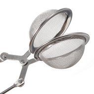 Stainless Steel Spoon Cook Snap Mesh Tea Ball Infuser Strainer