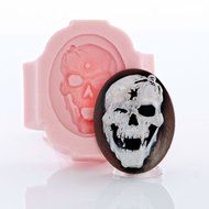 Gothic Skull Cameo Silicone Mold Food Safe Fondant, Chocolate, Candy, Resin, Polymer Clay, Jewelry, Craft Mold N9