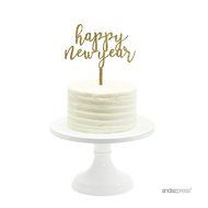 Andaz Press Holiday Acrylic Cake Toppers, Gold Glitter, Happy New Year, 1-Pack, 2017 2018 2019 2020 N9
