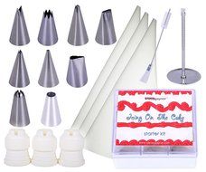 Cake Decorating Starter Kit to Decorate Cakes, Cupcakes, Cookies and Pastries Like a Master Professional, Includes... N2