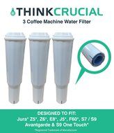 3 High Quality Jura Clearyl White Water Filters, Premium Filtrartion, Fits Coffee Machines Z5, Z6, E8, E9, J5...