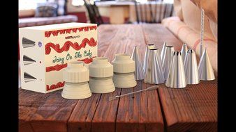 Cake Decorating Starter Kit to Decorate Cakes, Cupcakes, Cookies and Pastries Like a Master Professional, Includes... N4