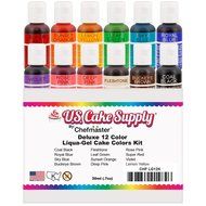 12 Color-US Cake Supply&reg; by Chefmaster Liqua-Gel Paste Cake Color Set - The 12 Most Popular Colors in 0.75 fl.... N20