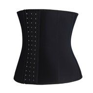 Junlan Latex Waist Cincher Waist Trainer Trimmer Long Torso with 3 Hook Rows N11