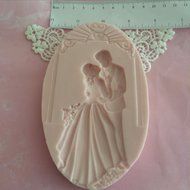 Bride and Groom Picture Silicone Mold By Oh! Sweet Art FDA Approved for Food N3