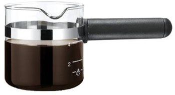 Medelco 4 Cup Universal Glass Espresso Replacement Carafe, Black N2