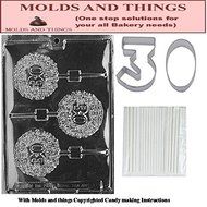 30TH Lolly numbers and letters Chocolate candy mold Molding Instruction+ 30th cookie cutter
