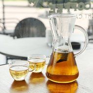 Hand Drip Coffee Maker 500ml 17oz Thickened Heat Resist Glass Pour Over Drip Pot Tea Server with Handle N5