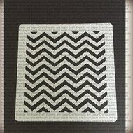 Chevron Cookie stencil - cupcake designs for air brush - Royal icing N2