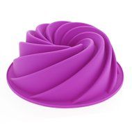Elbee BPA Free Silicone Spiral Bundt Cake Pan N8