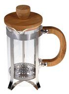 Gourmet 2 Cup Stainless Steel, Glass, and Bamboo French Press Coffee Brewer N2