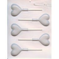 LorAnn Oils Lollipop Candy Molds Set of 3 (1) each of Hearts, Stars, and Round with 100 Lollipop Sticks N3