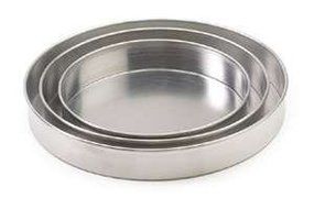 16" x 2" Round Aluminum Cake Pan / Deep Dish Pizza Pan, Set of 3