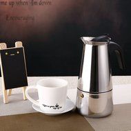 Stainless Steel Italy Style Stovetop 2-Cup Espresso Coffee Maker Moka Pot N7