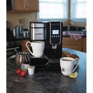 FlexBrew Programmable Single-Serve Coffee Maker with Hot Water Dispenser, 49988, Black/Stainless Steel, 1.75 Cup...