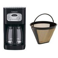 Cuisinart DCC-1100BK 12-Cup Programmable Coffeemaker and Filter Bundle
