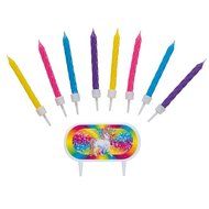 Rainbow Majesty by Lisa Frank Cake Topper &amp; Birthday Candle Set N2