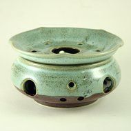 Porcelain Teapot Warmer 'Booncheong' Korean Craft N3
