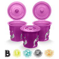 Brewooze 3x Smart Refillable cups - Compatible with Keurig Brewers 2.0 | K300,K350,K400,K450,K500,K550 Series... N3