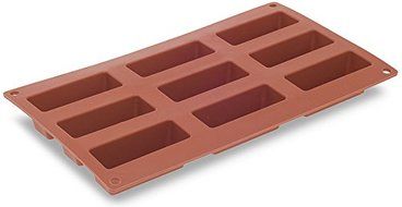 Pavoni Orange Non-Stick 9 Tapered Loaves N2