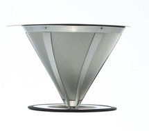 GROSCHE Ultra Mesh Pour-Over Coffee Dripper with Round Base, 18/8 Stainless Steel Construction N7