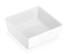 Dowan 6oz Porcelain Ramekins/Dessert Bowls,FDA Approved,Square &amp; White Souffle Dish/Dip bowls,Set of 6 N3