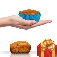 Rectangular Silicone Baking Cups, Pack of 12, Reusable Cupcake Liners for Muffins, Chocolate Molds N5