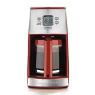 Hamilton Beach Red 12 Cup Auto Pause 'N Serve Coffeemaker with ProgrammableTtimer and Oversize LCD Display N4