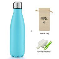 Super Modern Vacuum Insulated 17oz Wave Bottle - Double Walled Stainless Steel Water Thermos - Cola Style Hydro... N29