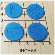 12 Zodiac Astrology Signs Shaped Cookie Cutter and Stamp Set #1168
