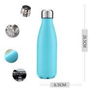 Super Modern Vacuum Insulated 17oz Wave Bottle - Double Walled Stainless Steel Water Thermos - Cola Style Hydro... N32