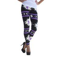 PHOTNO Casual Women Lady Skinny Geometric Print Stretchy Jegging Pants Slim Leggings N97