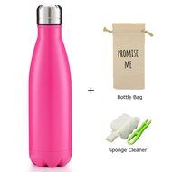 Super Modern Vacuum Insulated 17oz Wave Bottle - Double Walled Stainless Steel Water Thermos - Cola Style Hydro... N34