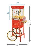 Nostalgia CCP510 53-Inch Tall Vintage Collection 6-Ounce Kettle Popcorn Cart N7