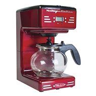 Drip Type 12-Cup Retro Series '50's Style Programmable Coffee Maker, Red N3