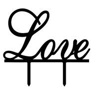 Ecape Acrylic Wedding Cake Toppers Custom Love You More Cake Toppers Cake Decoration Black Pack of 1 N14
