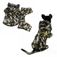 Saver Pet Dog Detachable Camouflage Waterproof Windbreaker Coat Jumpsuit N2