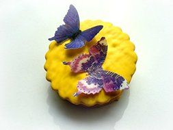 24 Edible Decorative Wafer Paper Butterflies &copy; Butterfly Cake Cupcake Toppers Wedding Decorations N4