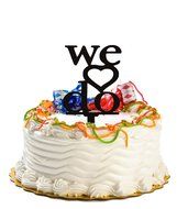 Ecape Acrylic Wedding Cake Toppers Custom Love You More Cake Toppers Cake Decoration Black Pack of 1 N16