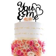 Ecape Acrylic Wedding Cake Toppers Custom Love You More Cake Toppers Cake Decoration Black Pack of 1 N20
